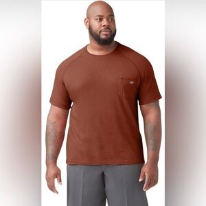 Dickies Men’s 3XL Red Rock Heather Pullover Temp IQ Performance Cooling T Shirt